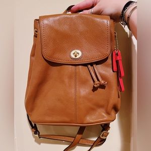 Coach Leather Backpack